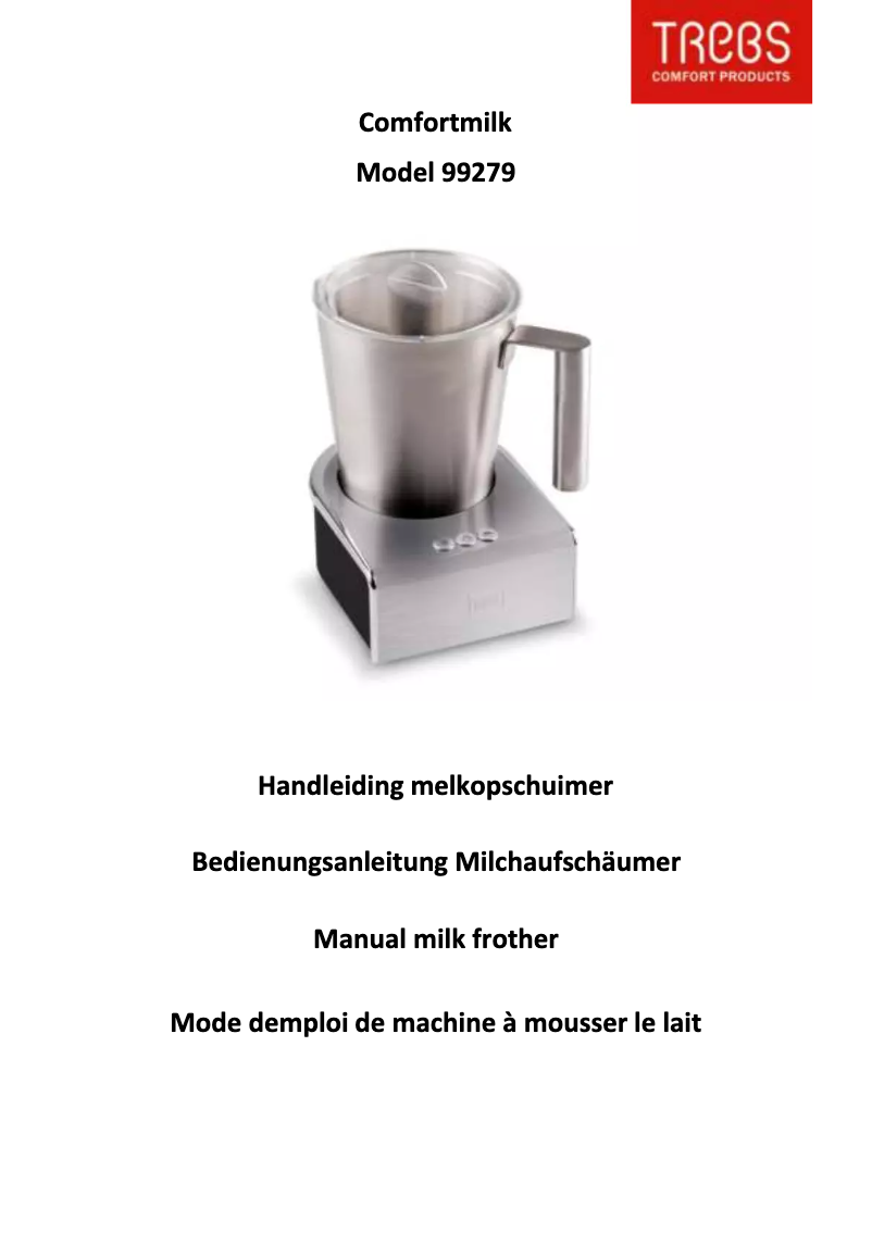 Page 1 de la notice Manuel utilisateur Trebs Comfortmilk 99276