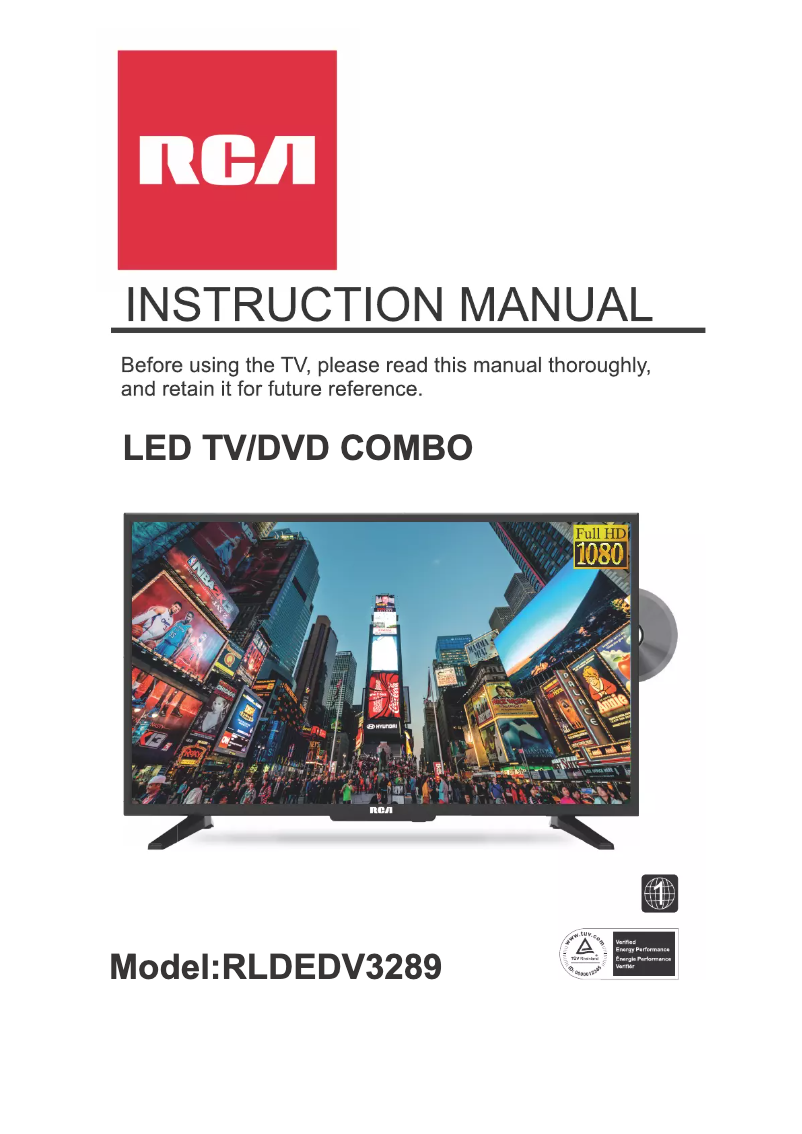 Page n°1 - Manuel utilisateur RCA RLDEDV3289
