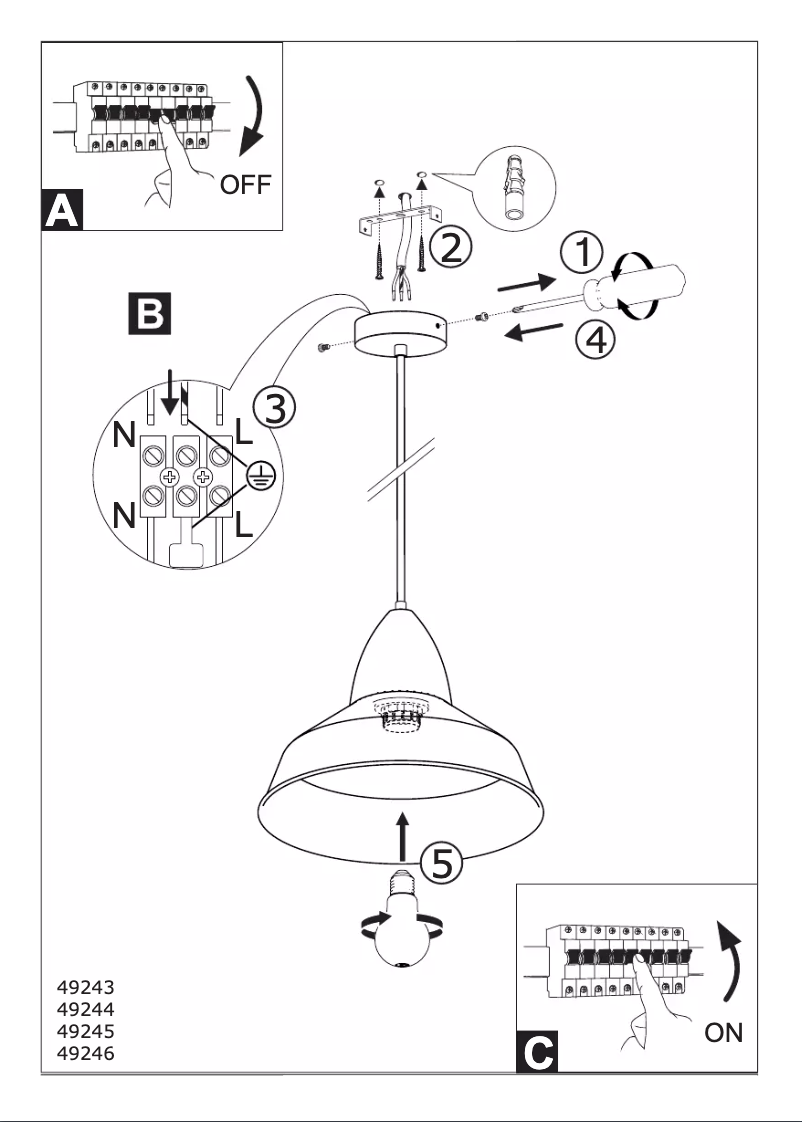 Page n°1 - Manuel utilisateur Eglo Vintage Auckland