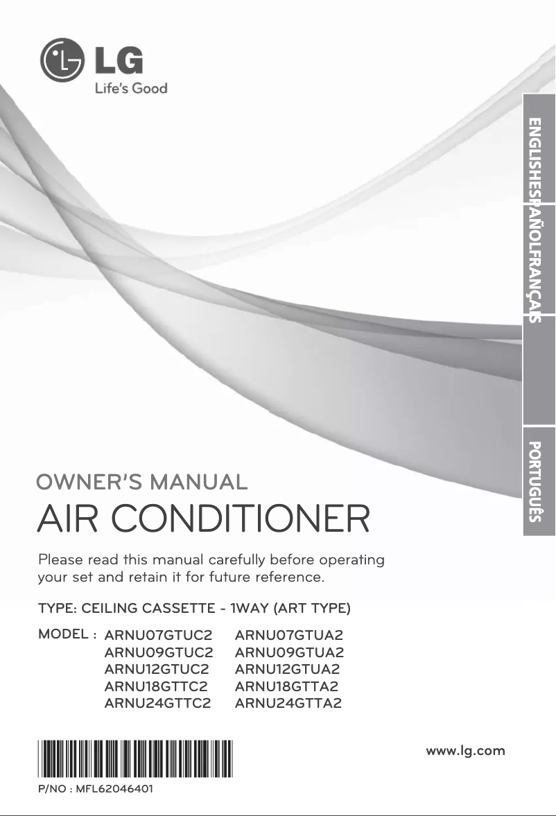 Page n°1 - Manuel utilisateur LG ARNU12GTUC2