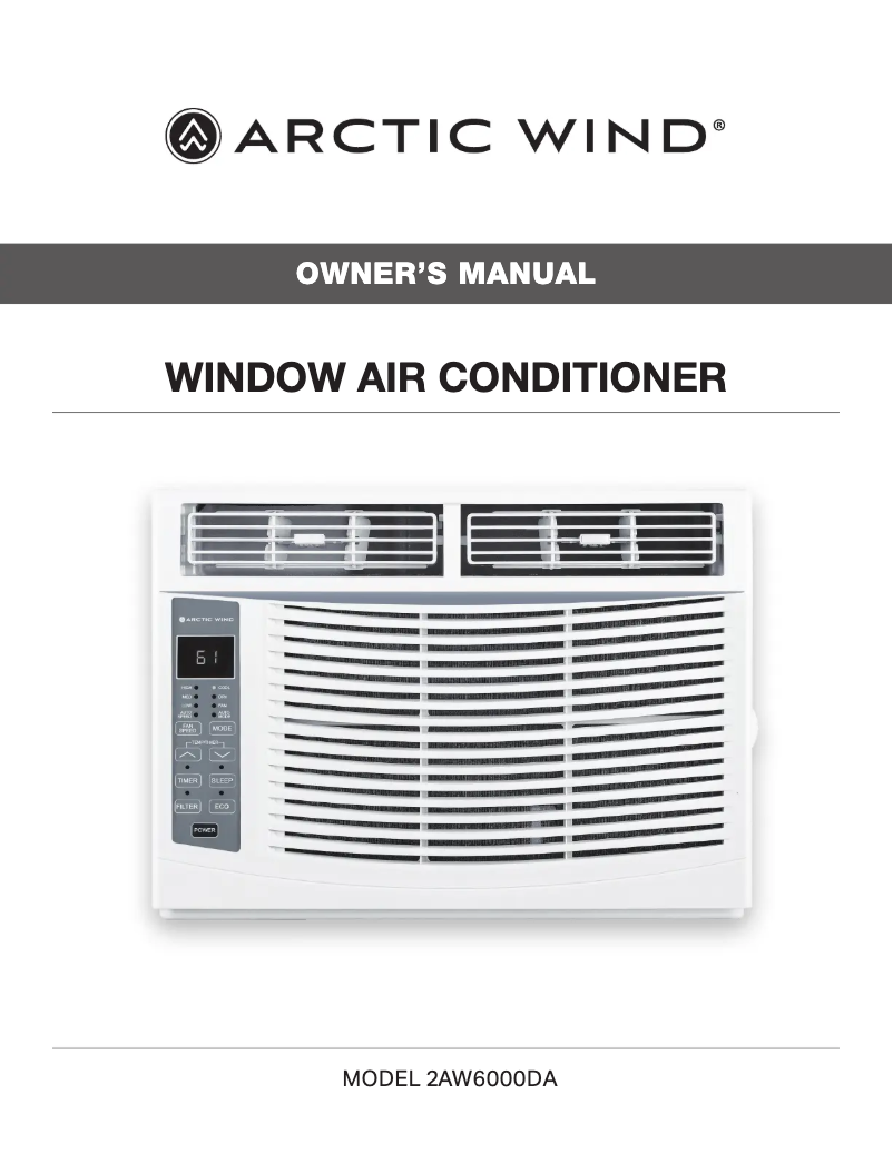 Page n°1 - Manuel utilisateur ARCTIC WIND 2AW6000DA