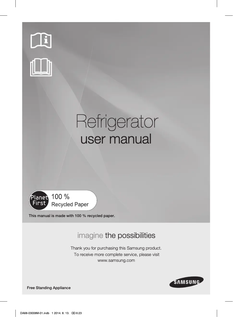 Page n°1 - Manuel utilisateur Samsung RR35H6110WWA