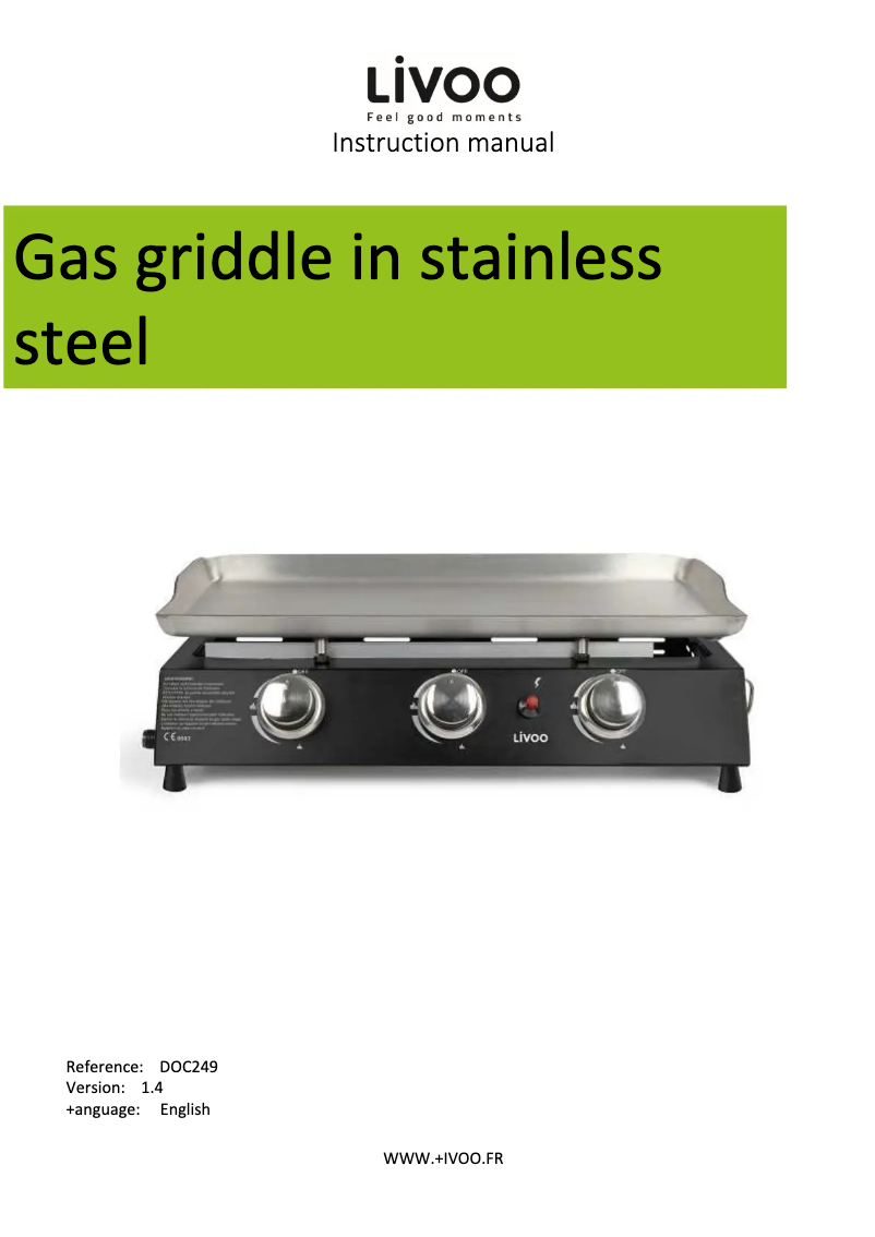 Image de la première page du manuel de l'appareil DOC249