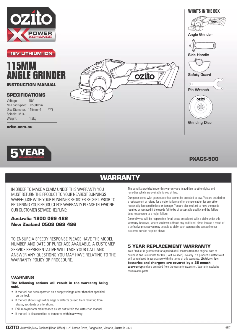 Imagen de la primera página del manual del dispositivo PXAGK-300