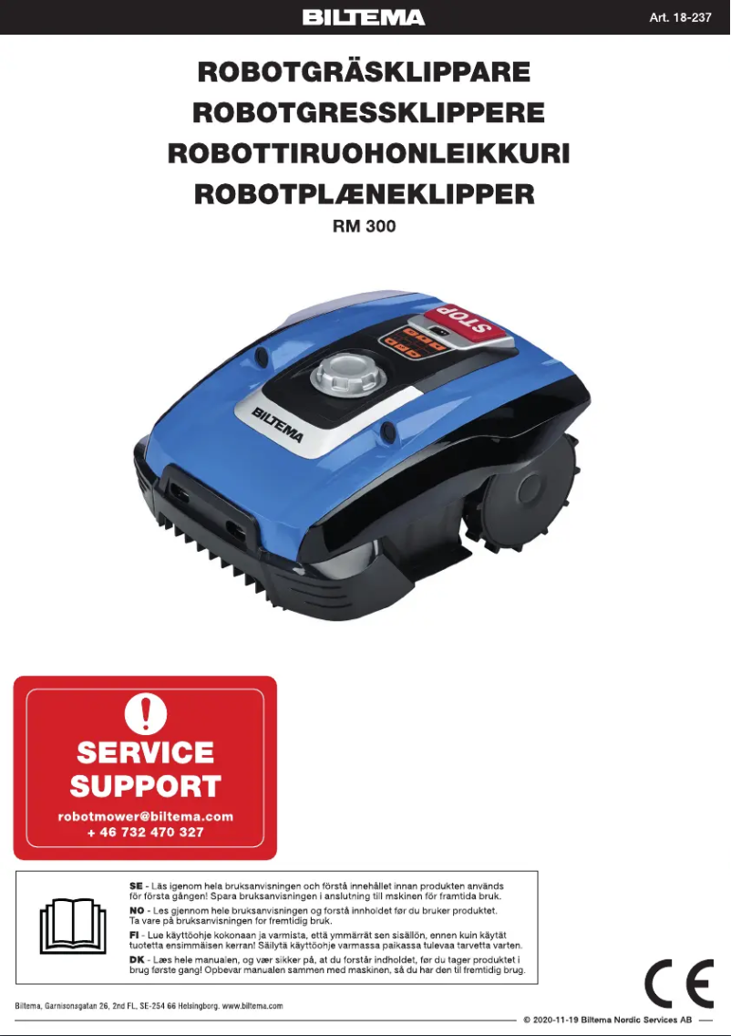 Page 1 de la notice Manuel utilisateur Biltema RM300