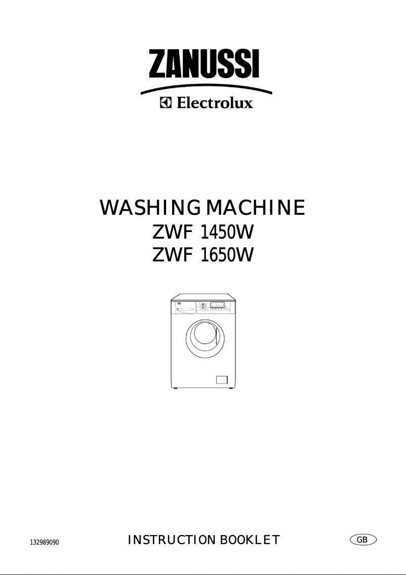 Page 1 de la notice Manuel utilisateur Zanussi-Electrolux ZWF 1650 W