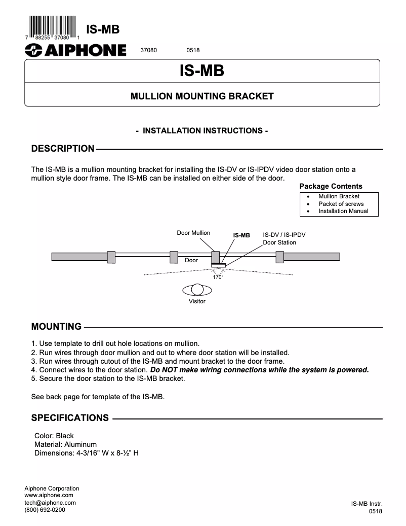 Image de la première page du manuel de l'appareil IS-MB