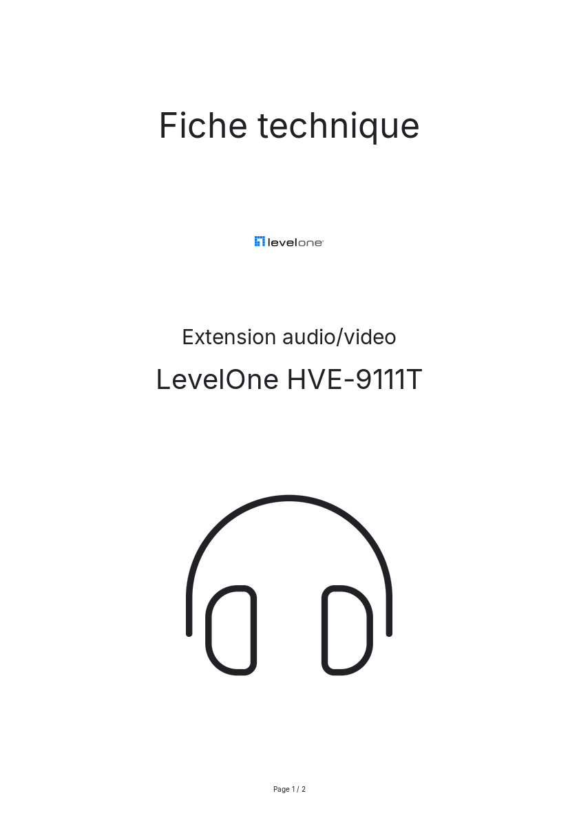 Image de la première page du manuel de l'appareil HVE-9111T