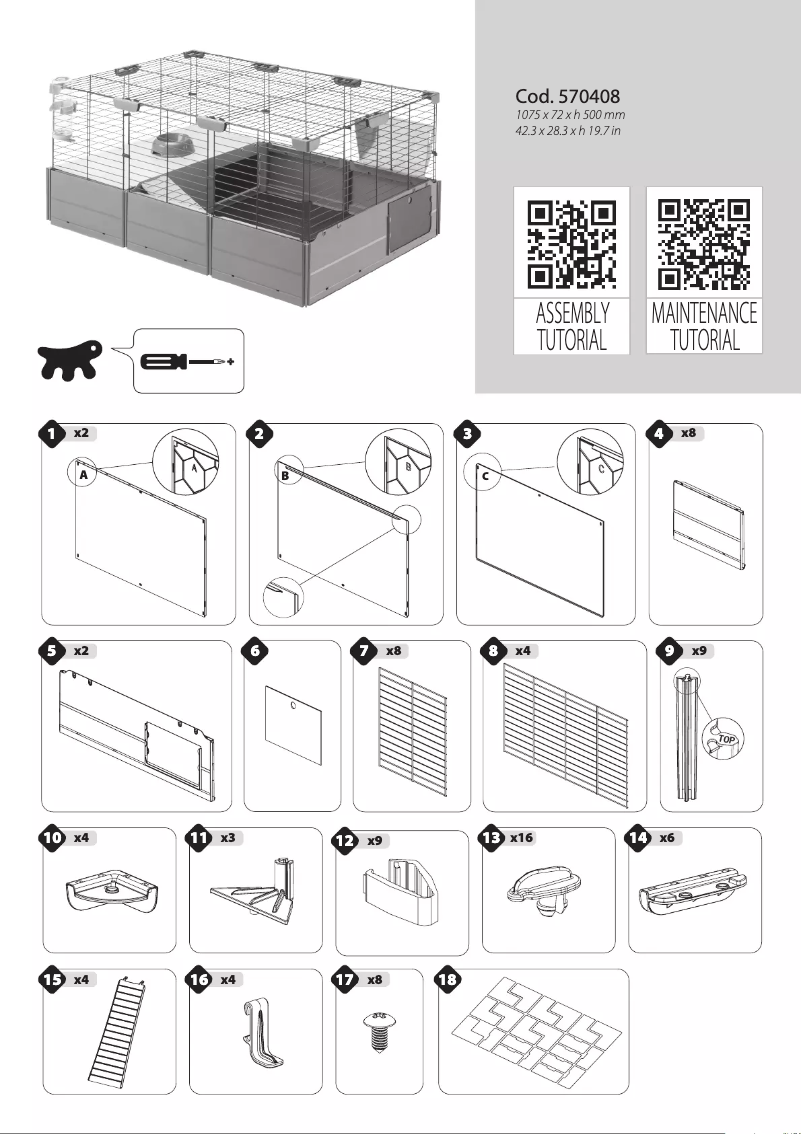 Page 1 de la notice Manuel utilisateur Ferplast Multipla