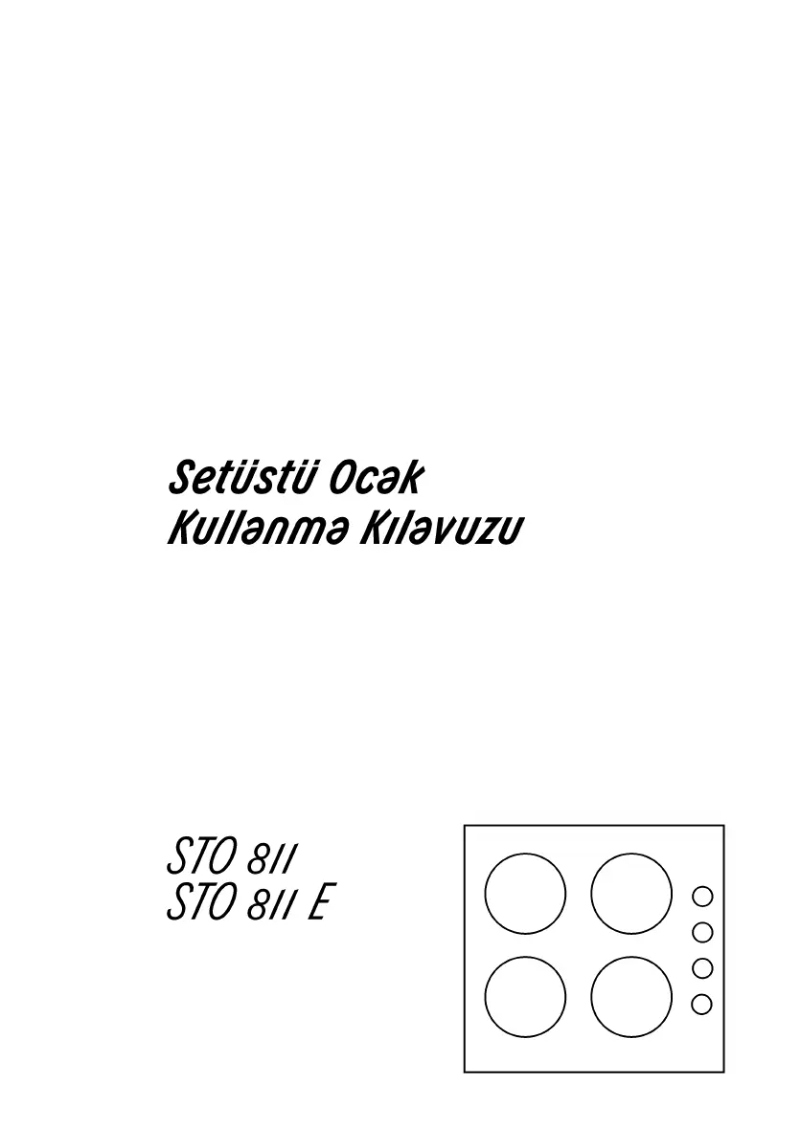 Page 1 de la notice Manuel utilisateur Arçelik STO 811