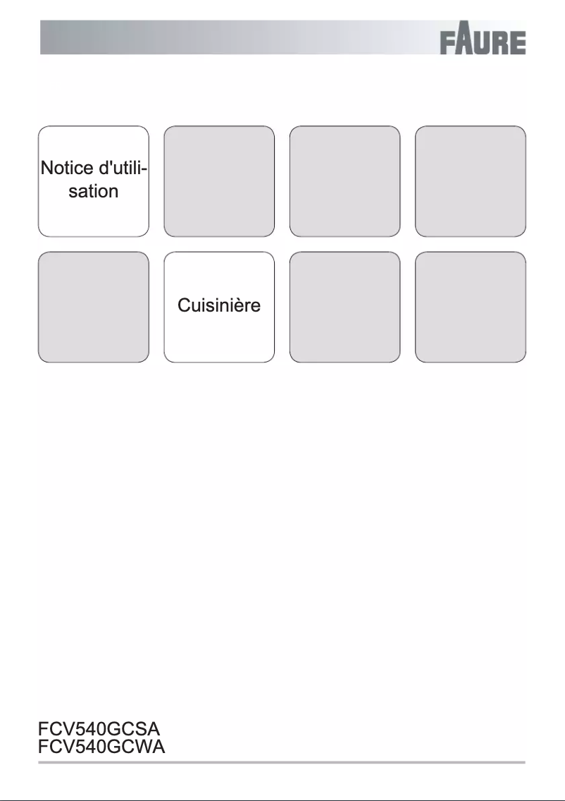 Image de la première page du manuel de l'appareil FCV540GCSA