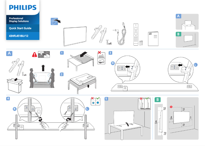 Page n°1 - Manuel utilisateur Philips 43HFL4518U