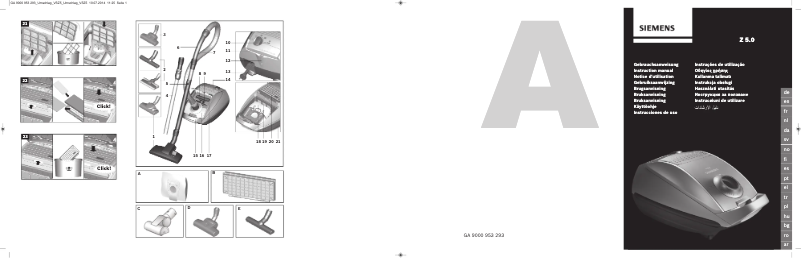 Page 1 de la notice Manuel utilisateur Siemens VSZ5GPX2