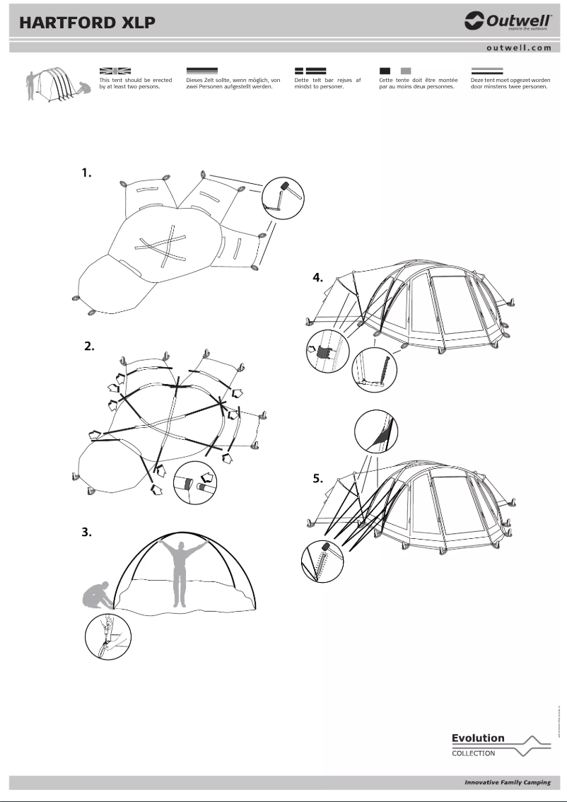 Página 1 del manual Manual de usuario Outwell Evolution Hartford XLP