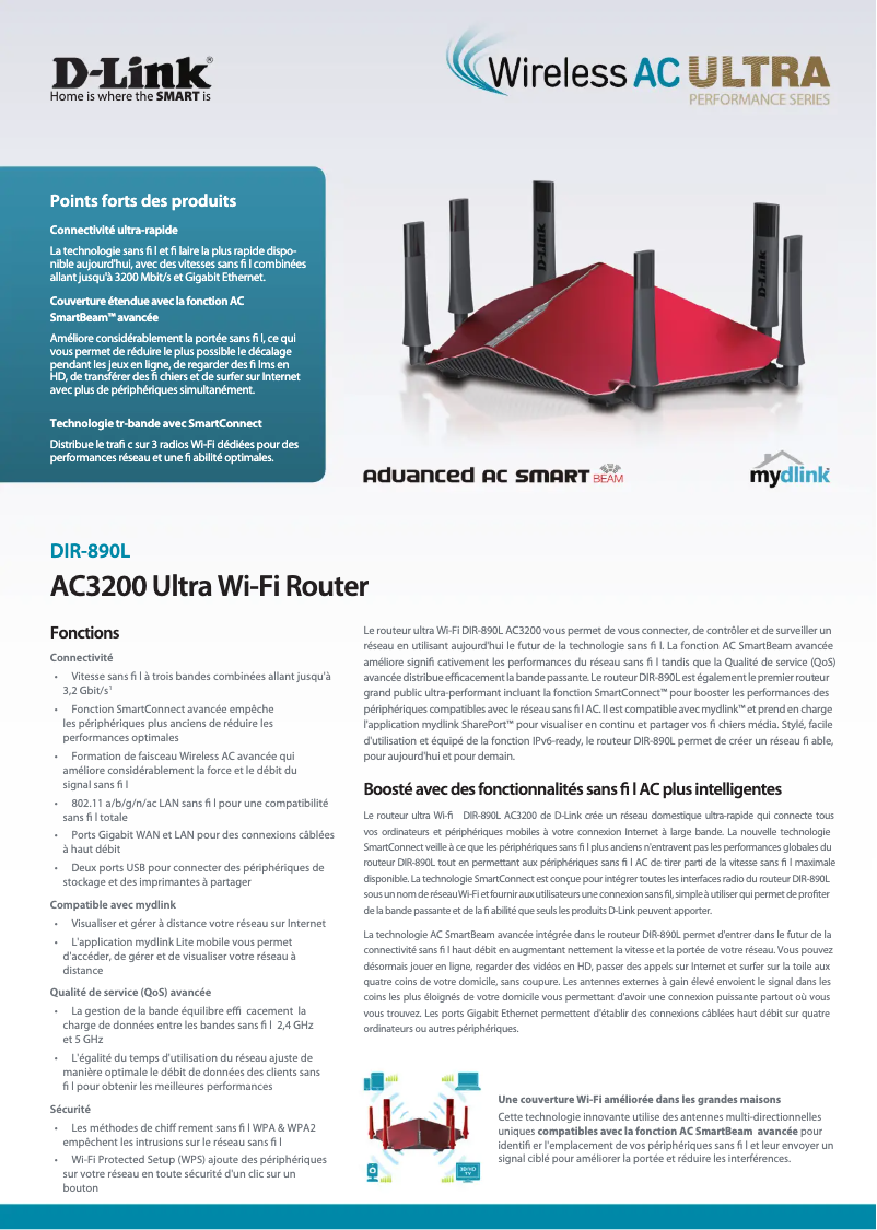 Image de la première page du manuel de l'appareil DIR-890L