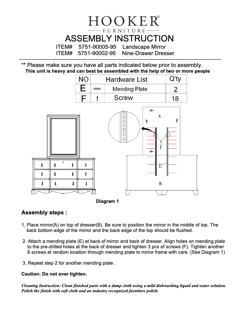 Page 1 de la notice Manuel utilisateur Hooker 5751-90005-95