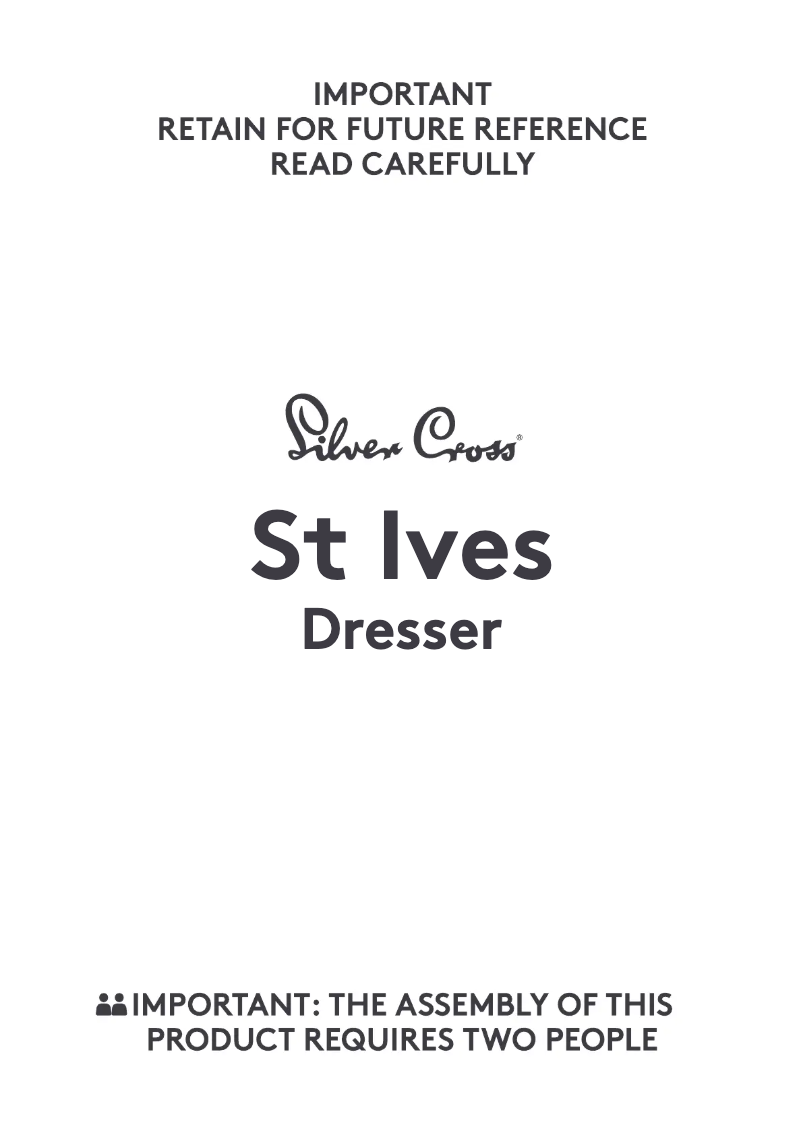 Page 1 de la notice Manuel utilisateur Silver Cross St Ives Dresser