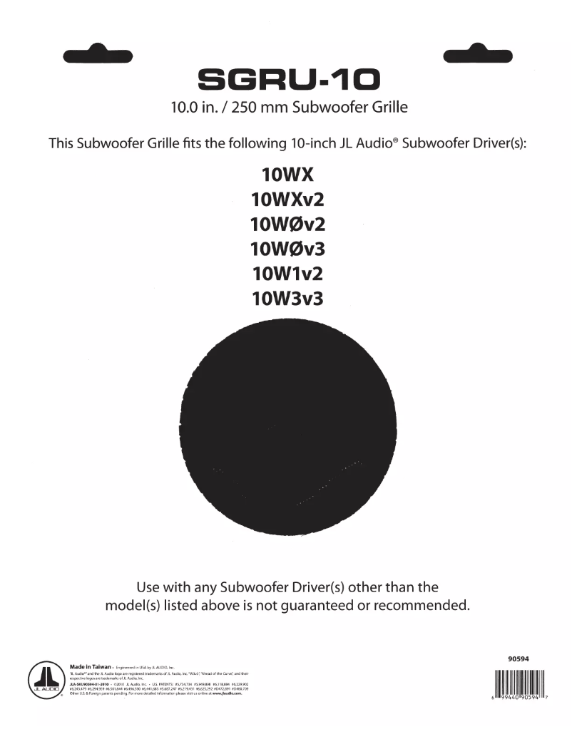 Página 1 del manual Manual de usuario JL Audio SGR-10W6v2