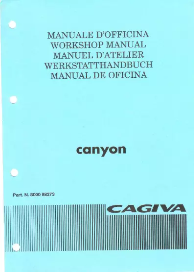 Page 1 de la notice Manuel utilisateur Cagiva Canyon