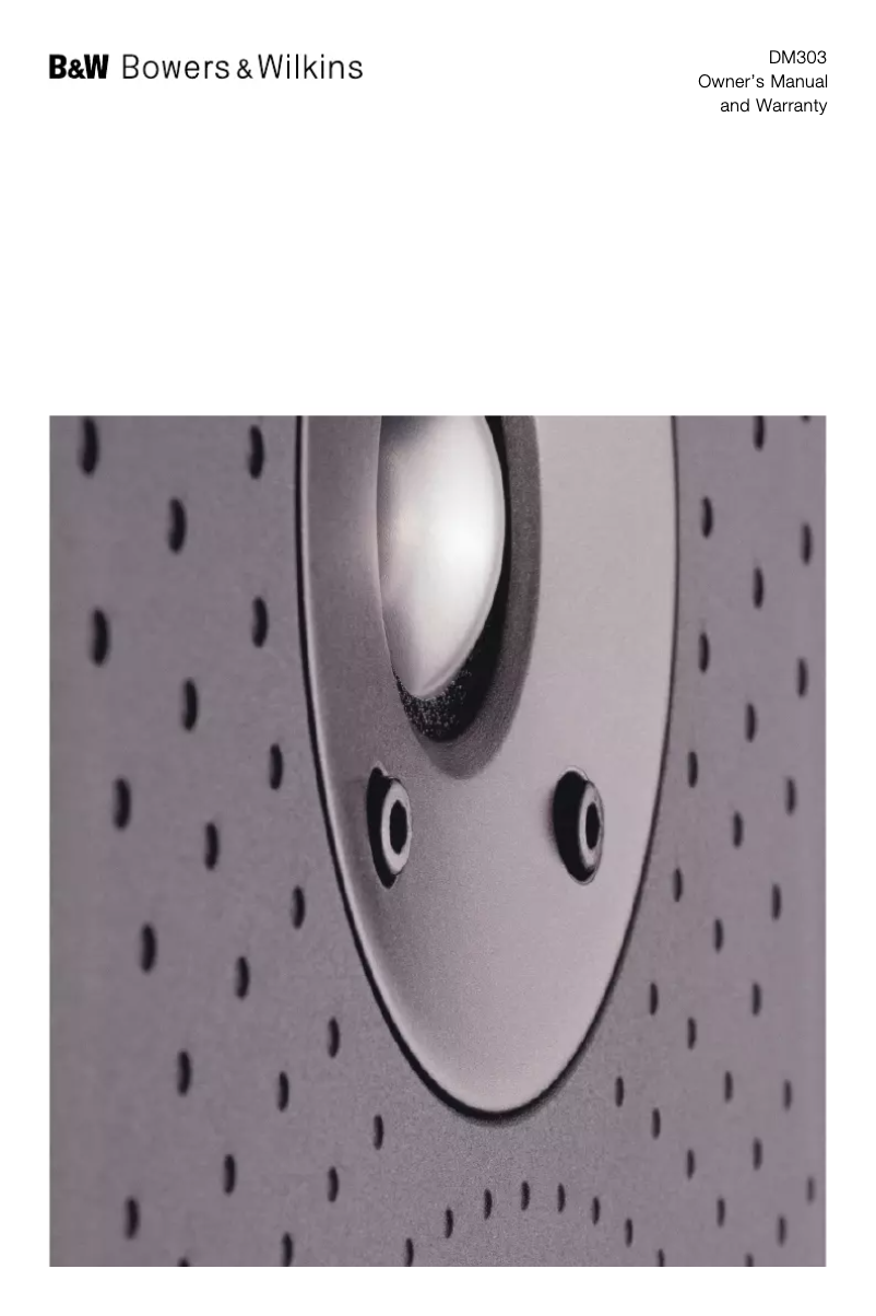 Página 1 del manual Manual de usuario Bowers & Wilkins DM303