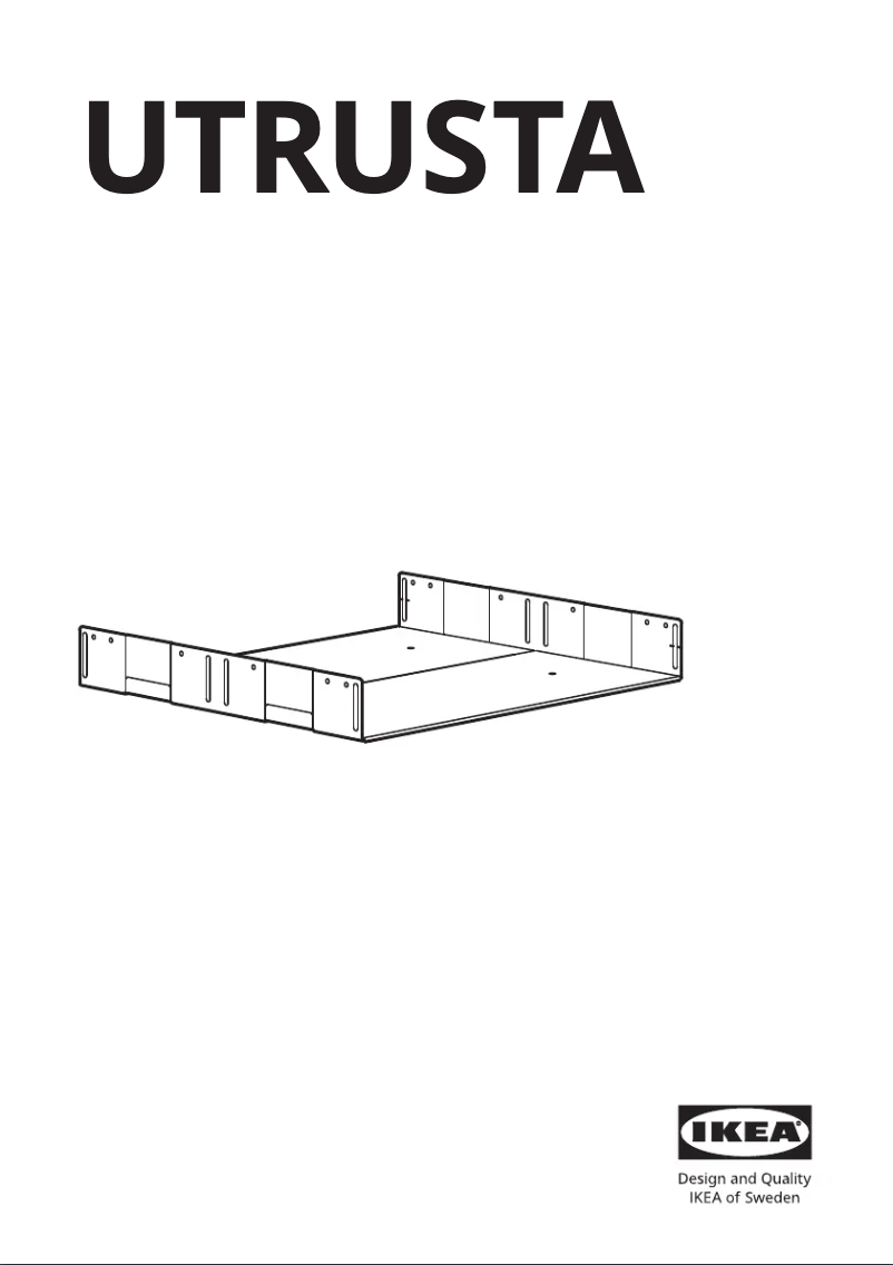 Page 1 de la notice Manuel utilisateur Ikea UTRUSTA 903.019.61