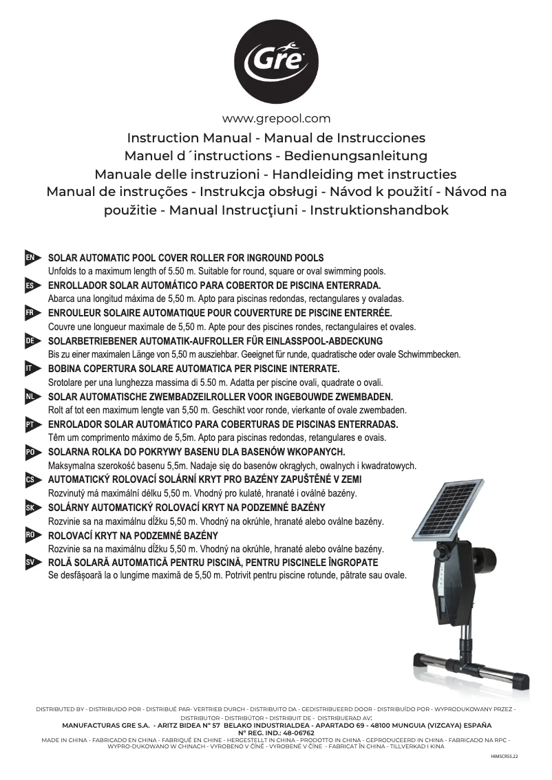 Imagen de la primera página del manual del dispositivo SCR55