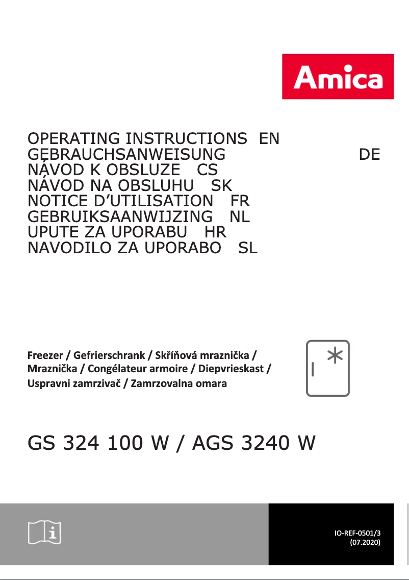 Page n°1 - Manuel utilisateur Amica AGS 3240 W