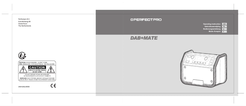 Page 1 of the manual User Manual PerfectPro DAB+Mate