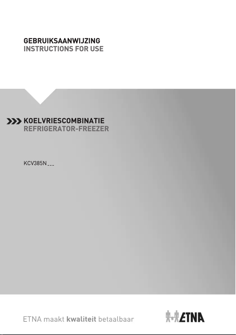 Page 1 de la notice Manuel utilisateur Etna KCV385NZWA