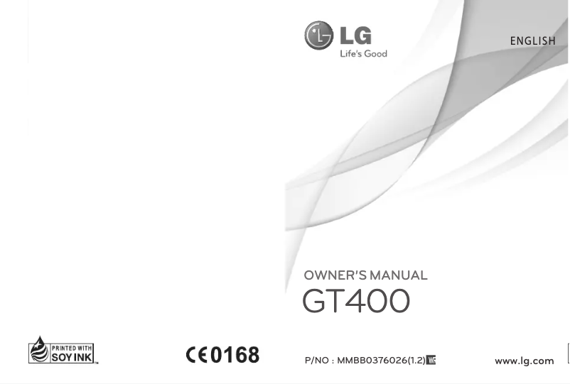 Page n°1 - Manuel utilisateur LG Viewty Smile GT400