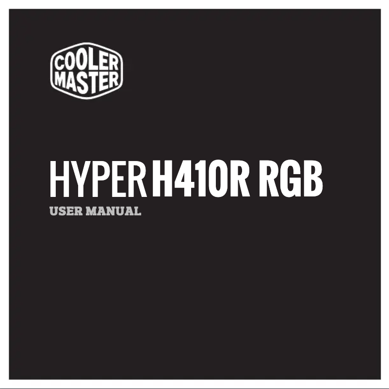Page n°1 - Manuel utilisateur Cooler Master Hyper H410R