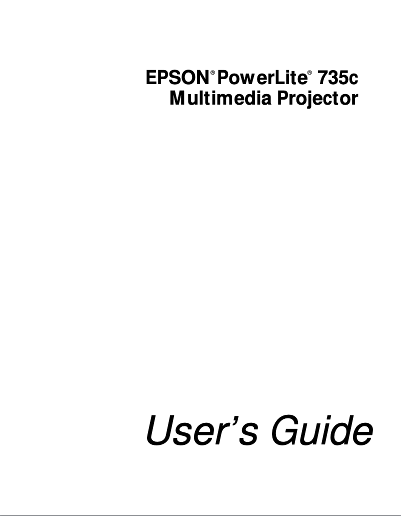 Image de la première page du manuel de l'appareil PowerLite 735c