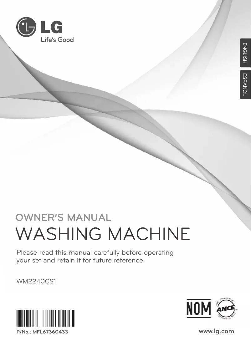 Image de la première page du manuel de l'appareil WM2240CS1