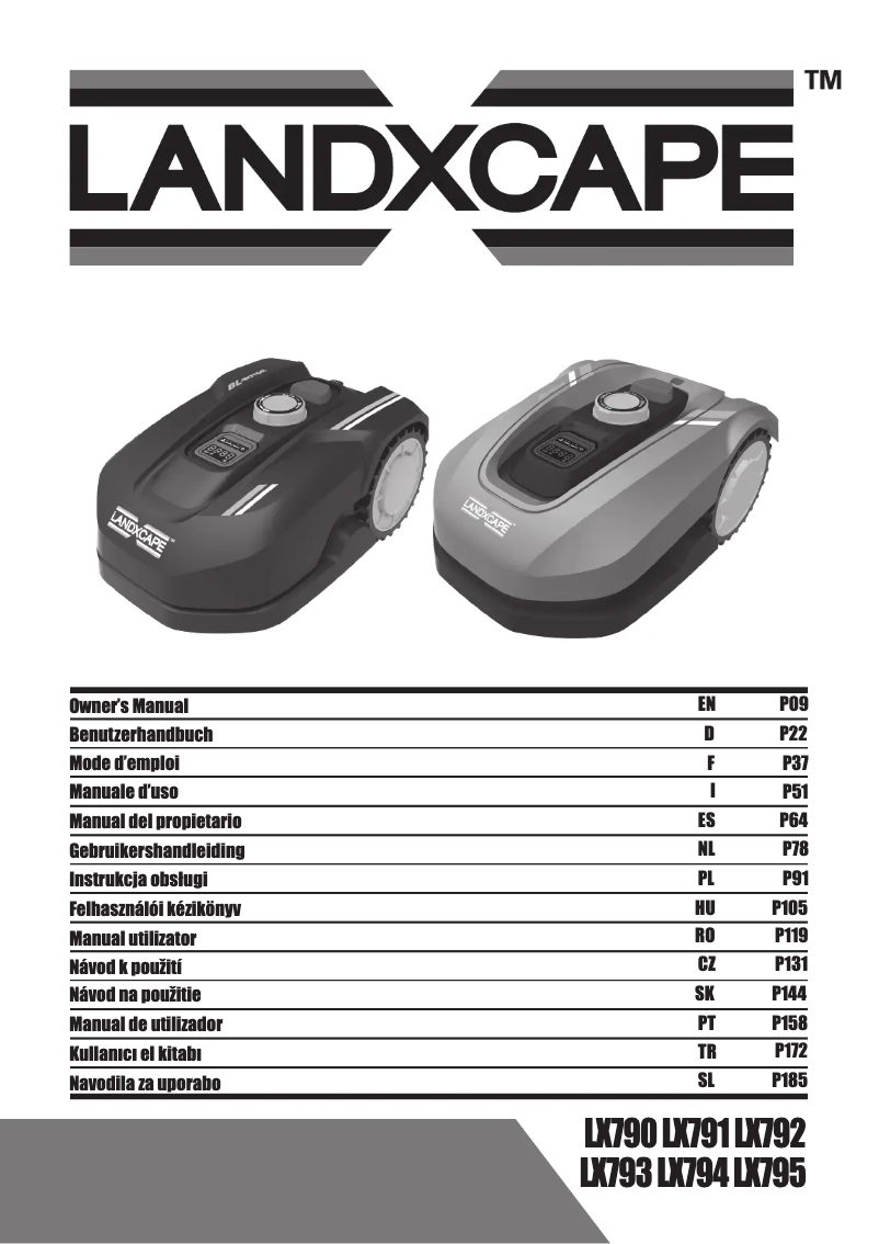 Page n°1 - Manuel utilisateur LandXcape LX793