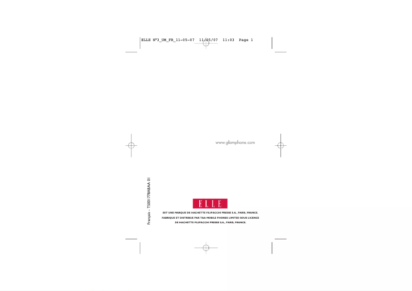 Page 1 de la notice Manuel utilisateur Alcatel Elle N°3