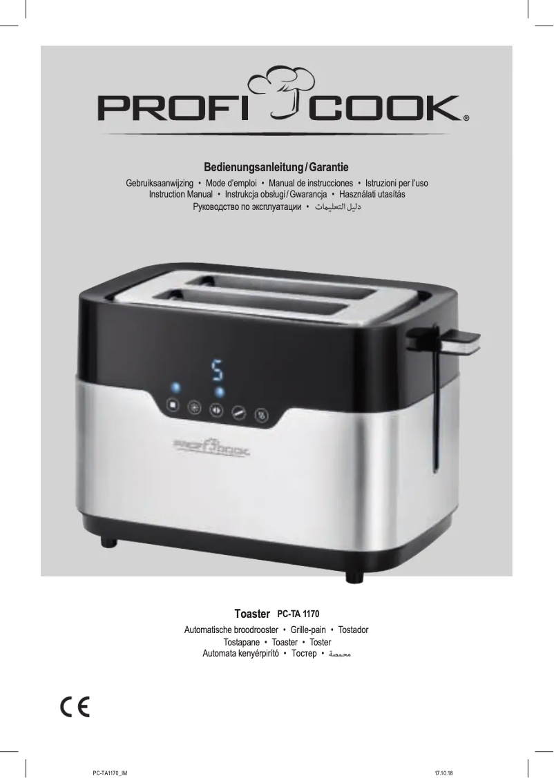 Image de la première page du manuel de l'appareil PC-TA 1170