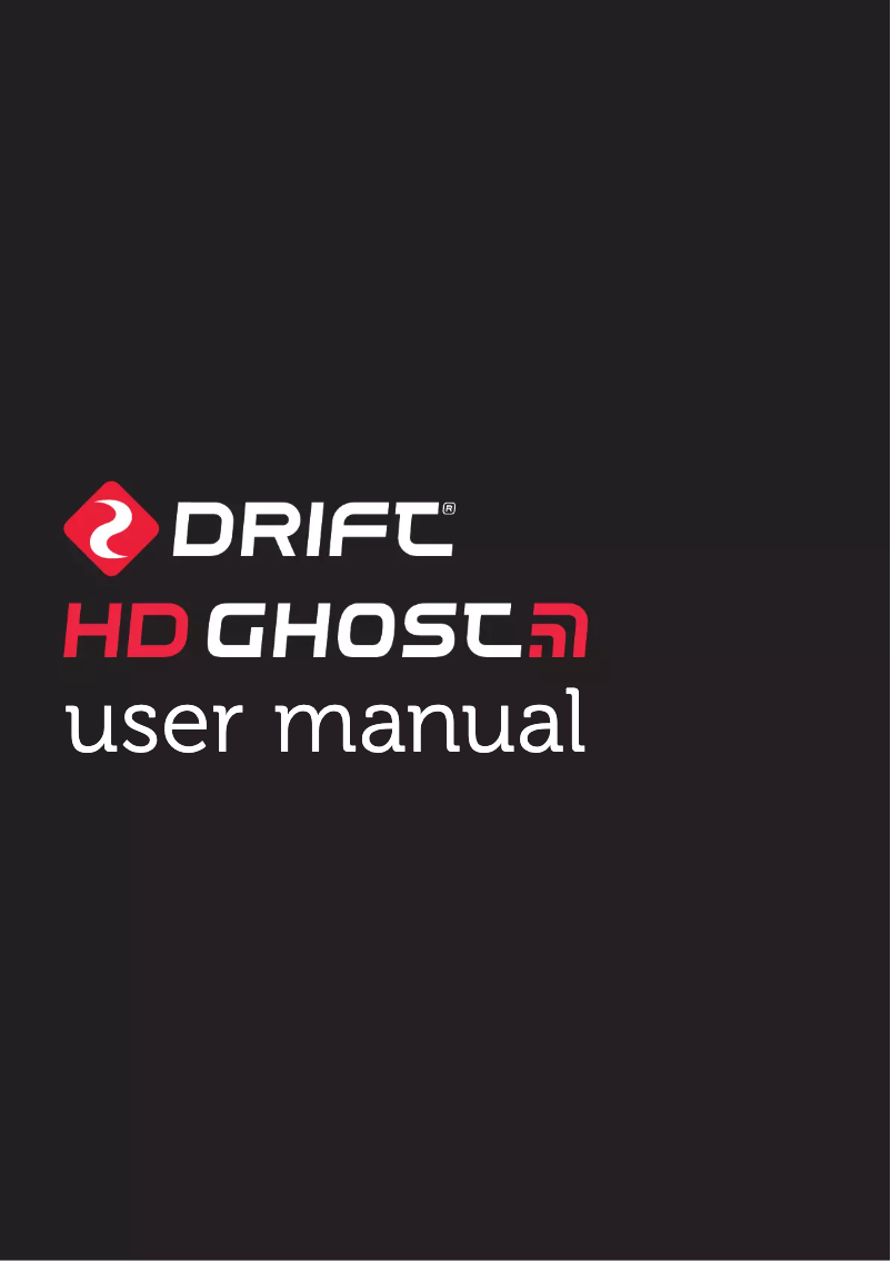 Page n°1 - Manuel utilisateur Drift HD Ghost