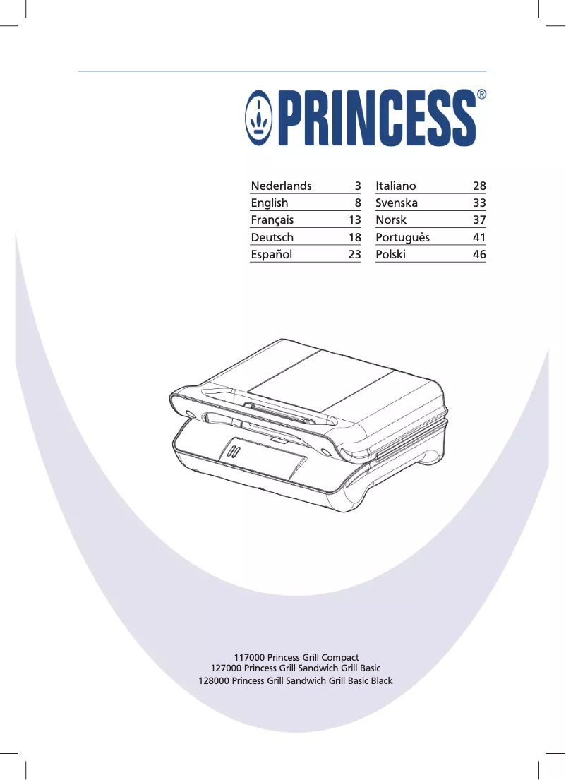 Page n°1 - Manuel utilisateur Princess SandwichGrill Compact 127000