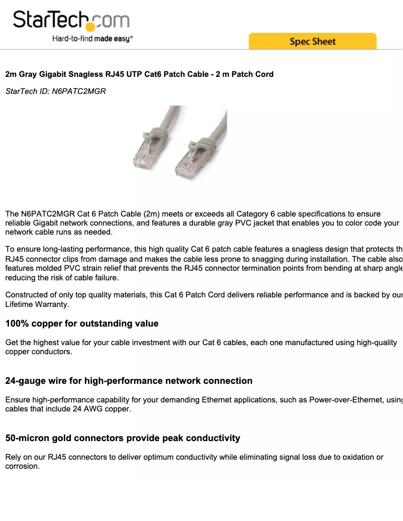 Página 1 del manual Manual de usuario StarTech.com N6PATC2MGR