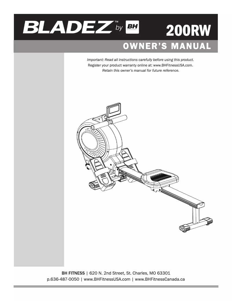 Page n°1 - Manuel utilisateur Bladez 200RW