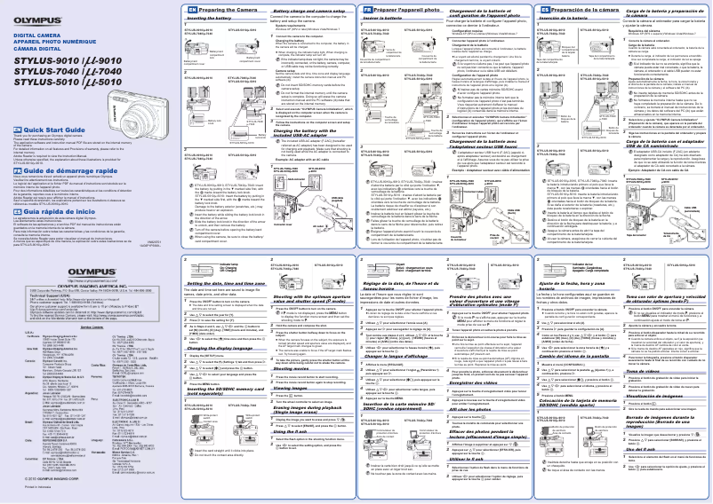 Image de la première page du manuel de l'appareil Stylus 9010