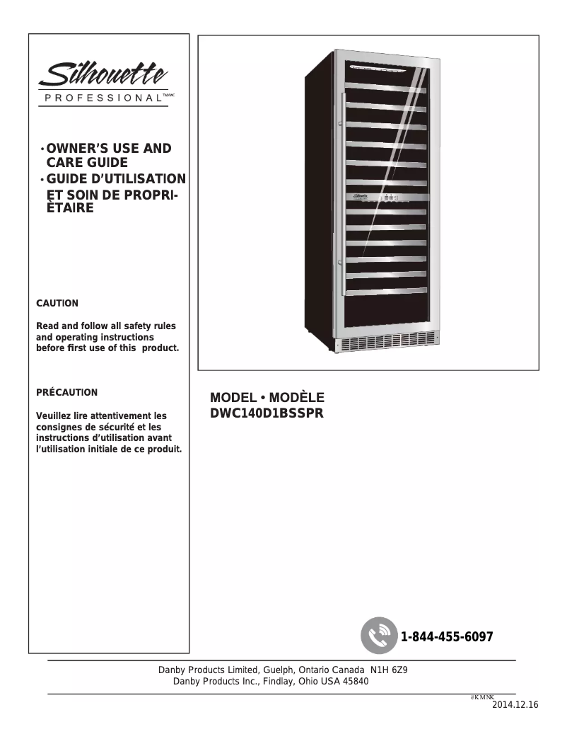 Página 1 del manual Manual de usuario Danby DWC140D1BSSPR