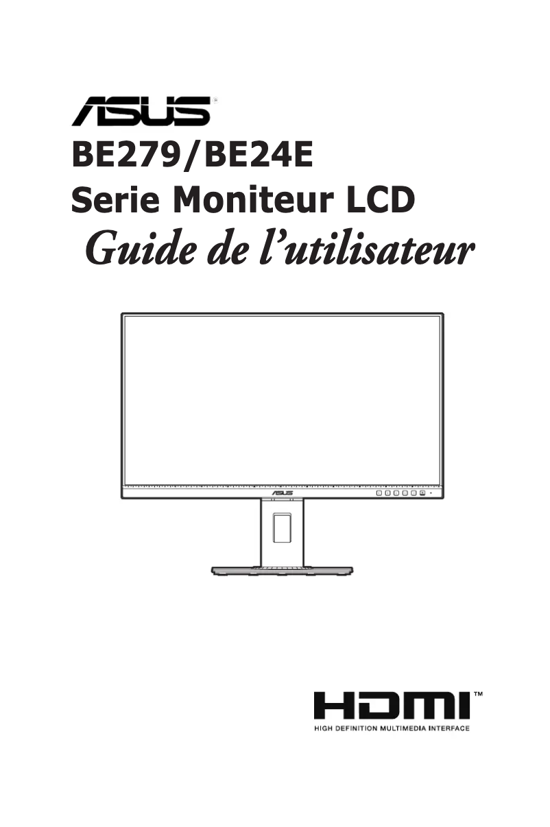 Page 1 de la notice Manuel utilisateur Asus BE279CLB
