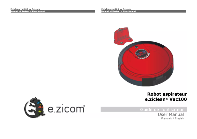 Page n°1 - Manuel utilisateur E.zicom E.ziclean Vac100