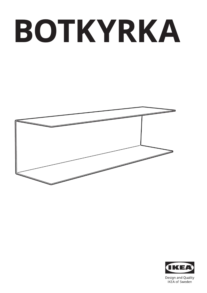 Image de la première page du manuel de l'appareil BOTKYRKA 402.797.31