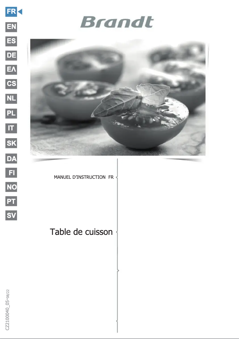 Page n°1 - Manuel utilisateur Brandt BPI164HUB