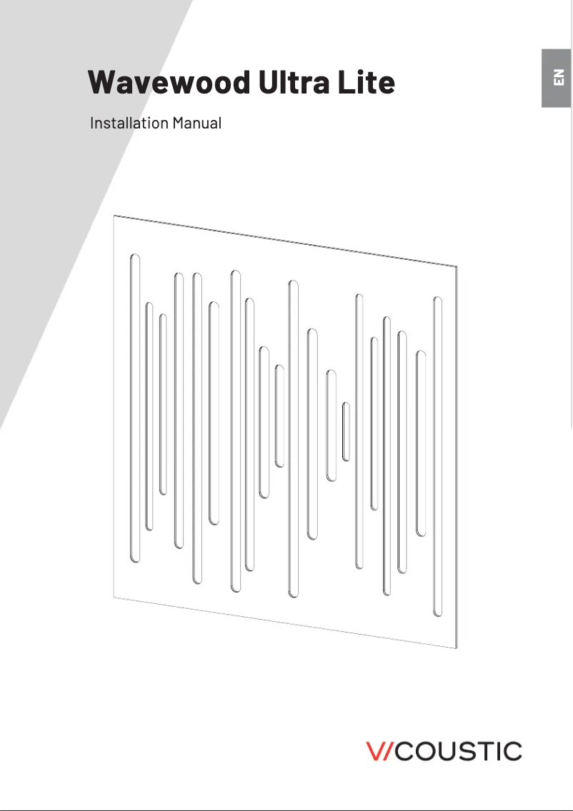 Page 1 de la notice Manuel utilisateur Vicoustic Wavewood Ultra Lite