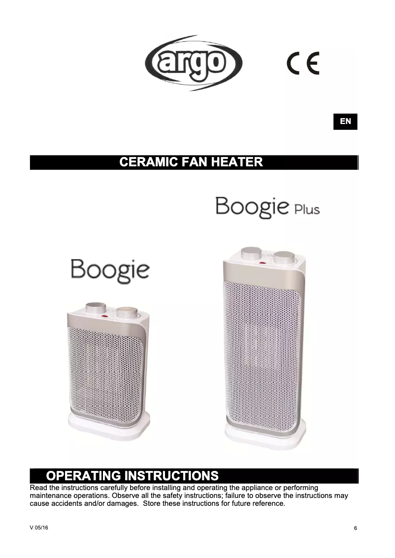 Image de la première page du manuel de l'appareil Boogie