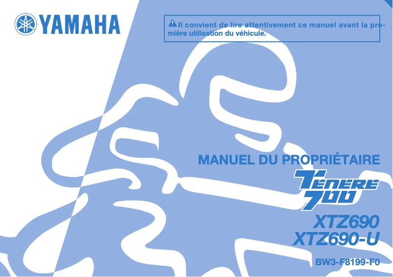 Page 1 de la notice Manuel utilisateur Yamaha Tenere 700 (2020)