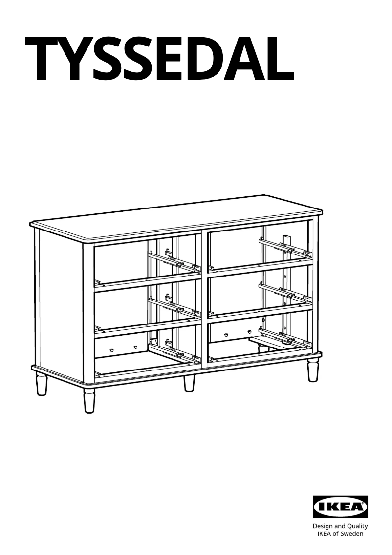 Page 1 de la notice Manuel utilisateur Ikea TYSSEDAL 103.574.81